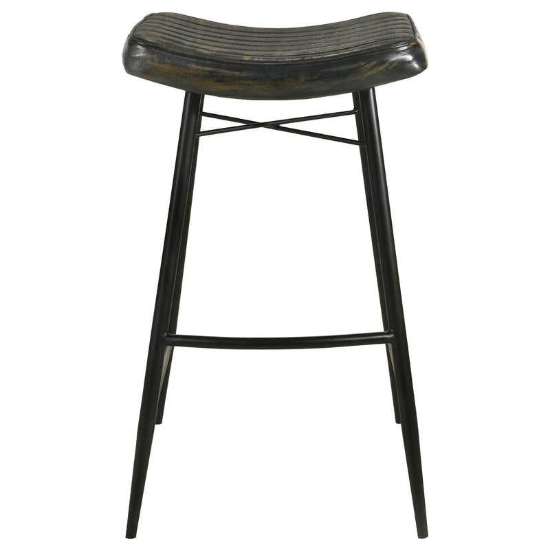 Bayu Leather Upholstered Bar Stool Espresso (Set of 2) - detail 4