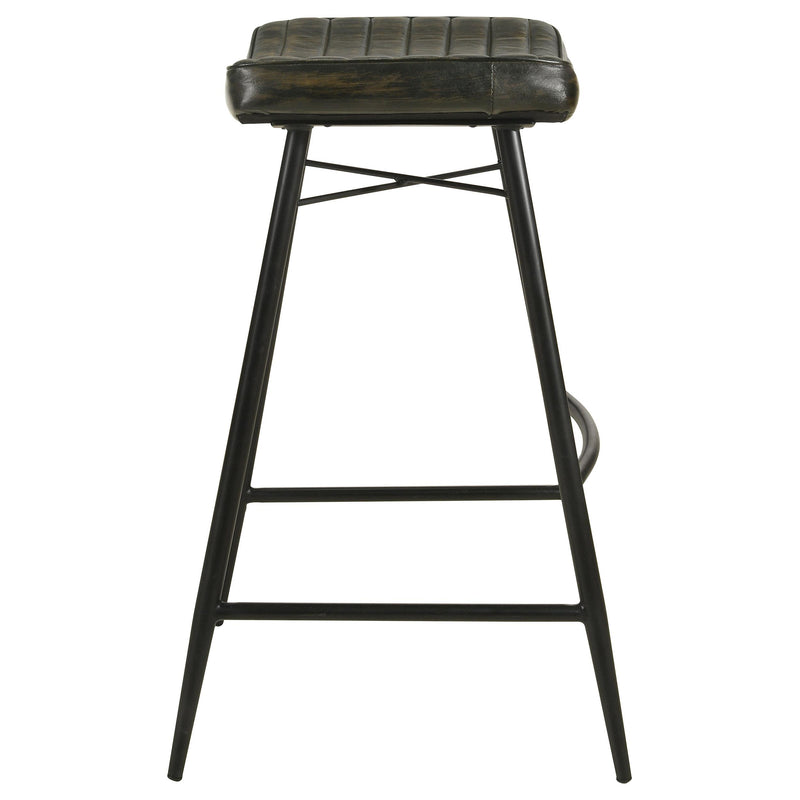 Bayu Leather Upholstered Bar Stool Espresso (Set of 2) - detail 5