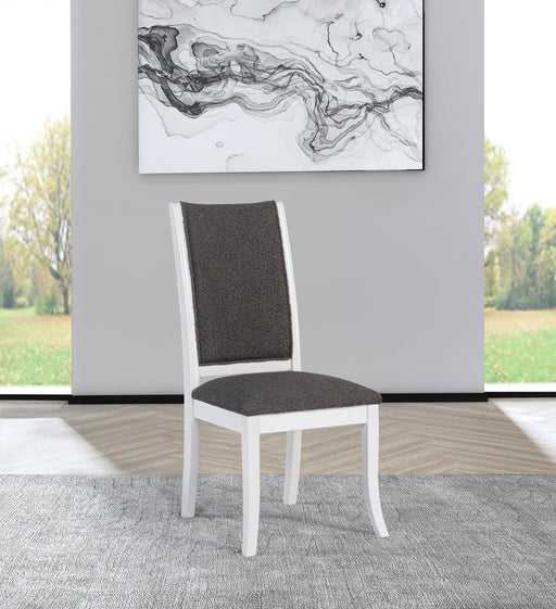 Judd Upholstered Dining Side Chair Pearl White (Set of 2) - alternate view