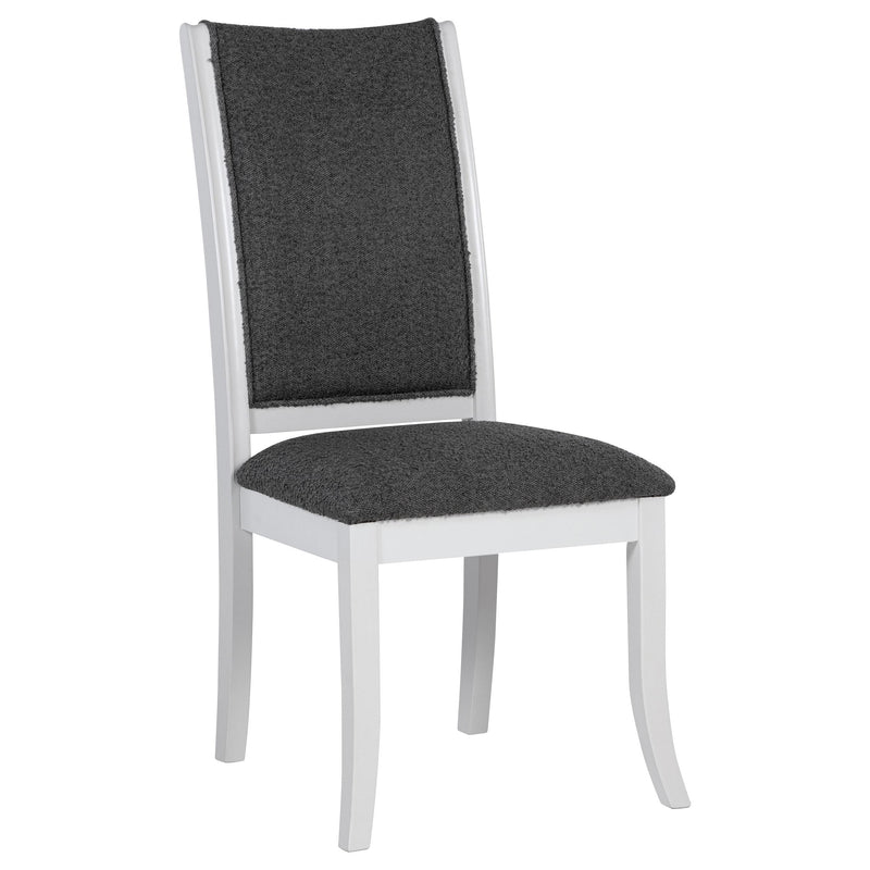 Judd Upholstered Dining Side Chair Pearl White (Set of 2) - detail 3