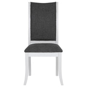 Judd Upholstered Dining Side Chair Pearl White (Set of 2) - detail 4