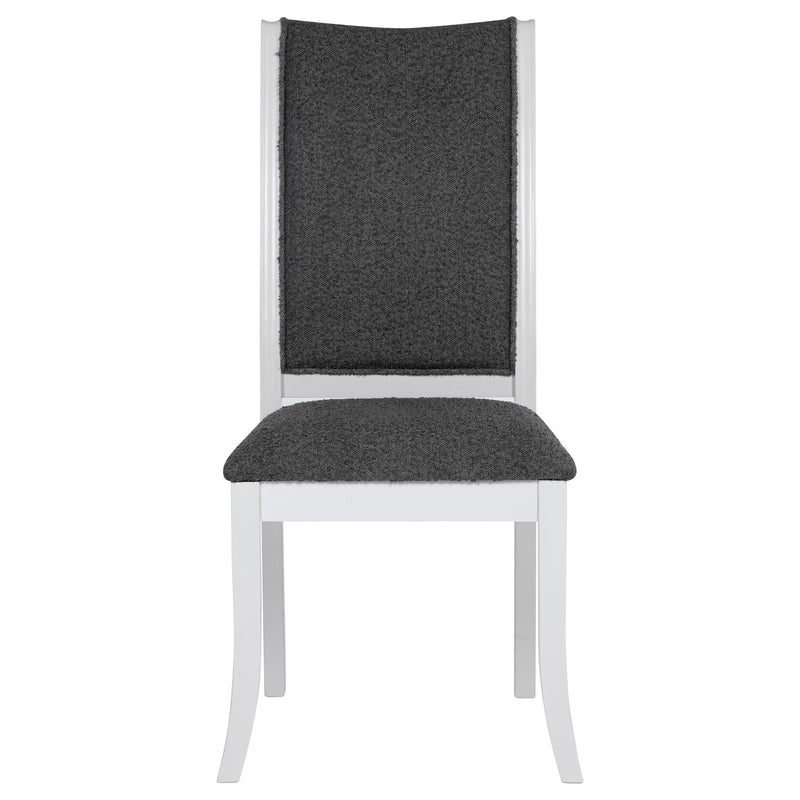 Judd Upholstered Dining Side Chair Pearl White (Set of 2) - detail 4