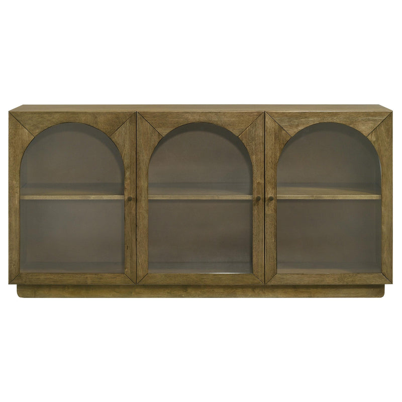 Castlewood 71-inch Dining Sideboard Buffet Server Brown Oak - detail 3
