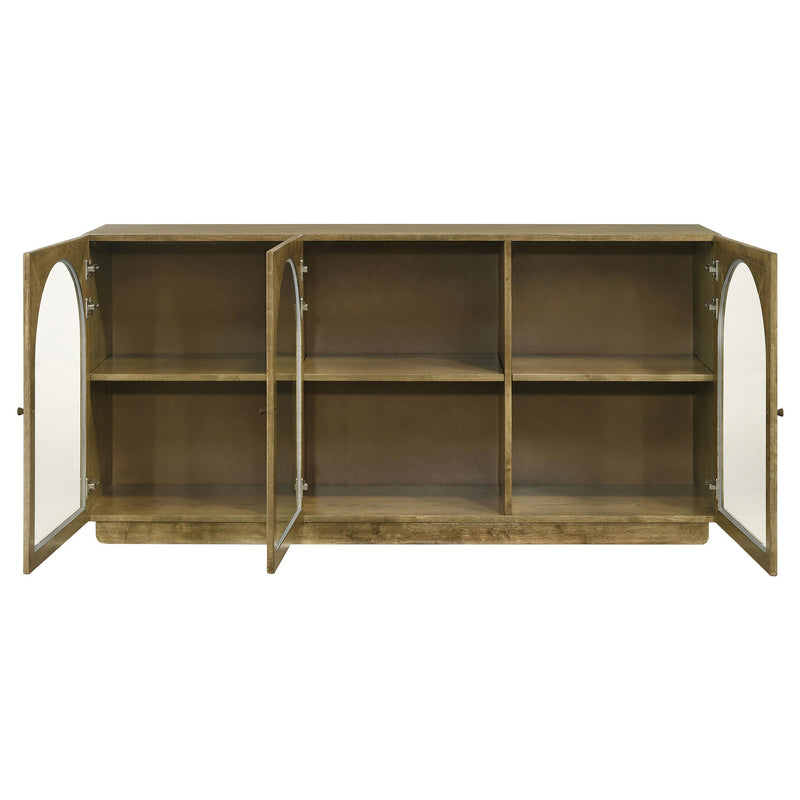 Castlewood 71-inch Dining Sideboard Buffet Server Brown Oak - detail 4