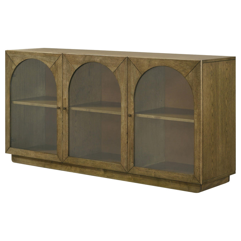 Castlewood 71-inch Dining Sideboard Buffet Server Brown Oak - detail 5