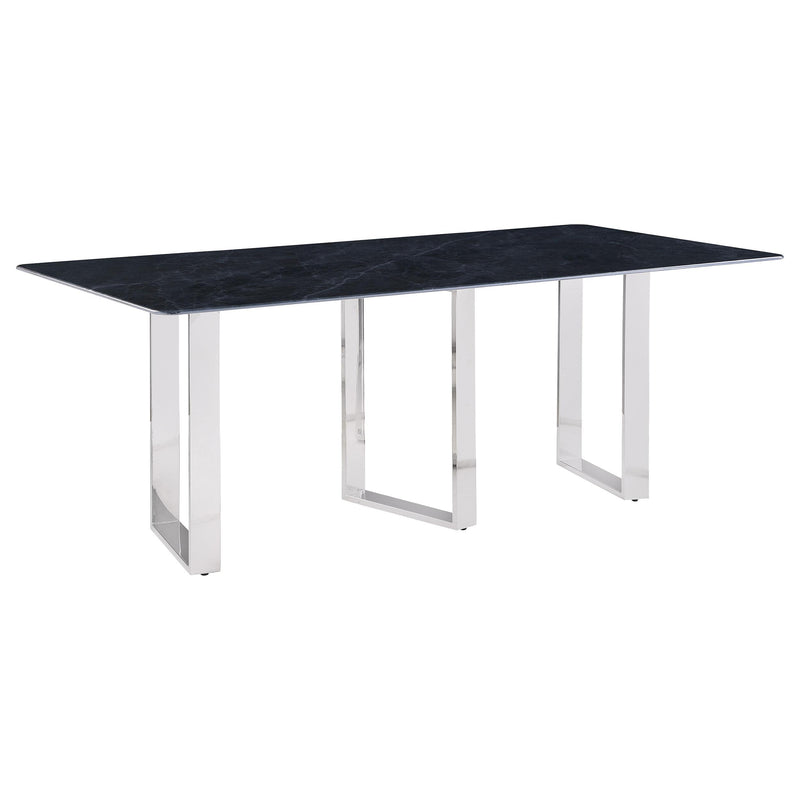 Desden 79-inch Rectangular Sintered Stone Dining Table Grey - alternate view