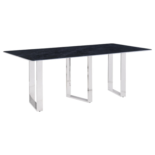 Desden 79-inch Rectangular Sintered Stone Dining Table Grey - alternate view