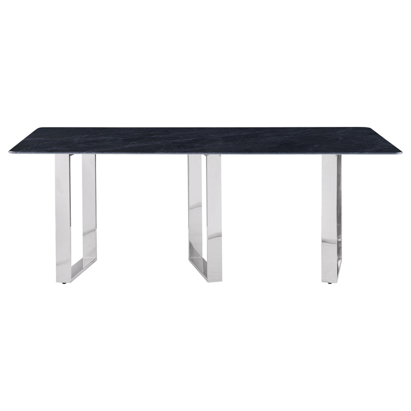 Desden 79-inch Rectangular Sintered Stone Dining Table Grey - detail 3