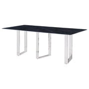 Desden 79-inch Rectangular Sintered Stone Dining Table Grey - detail 4