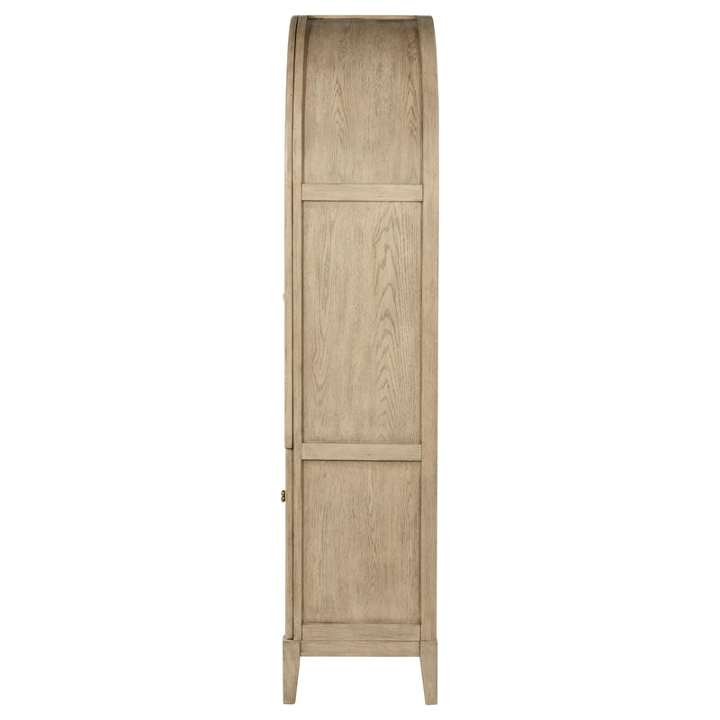 Kailani 4-Door Cane Dining Vitrine Display Cabinet Beige Oak - detail 6