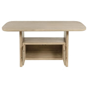 Kailani Cane Counter Height Storage Dining Table Beige Oak - detail 4