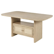 Kailani Cane Counter Height Storage Dining Table Beige Oak - detail 5