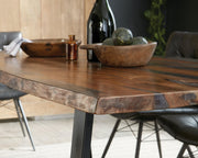 Ditman 80-inch Live Edge Dining Table Grey Sheesham - detail 7