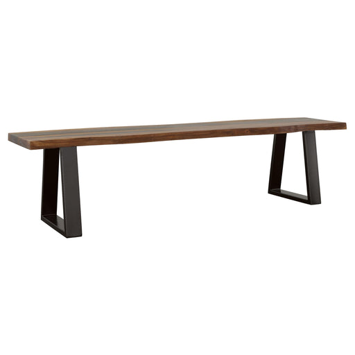 Ditman Live Edge Wood Dining Bench Grey Sheesham - alternate view