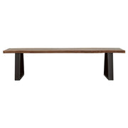Ditman Live Edge Wood Dining Bench Grey Sheesham - detail 3