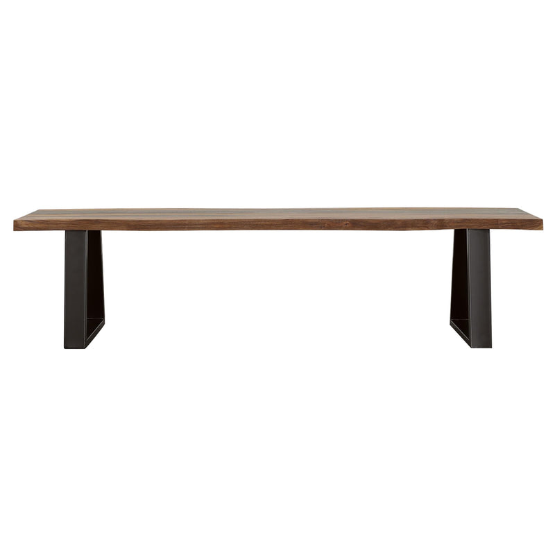 Ditman Live Edge Wood Dining Bench Grey Sheesham - detail 3