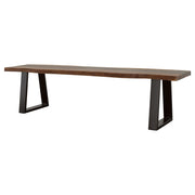 Ditman Live Edge Wood Dining Bench Grey Sheesham - detail 4