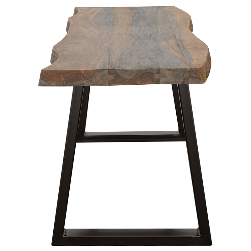 Ditman Live Edge Wood Dining Bench Grey Sheesham - detail 5