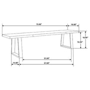 Ditman Live Edge Wood Dining Bench Grey Sheesham - detail 6