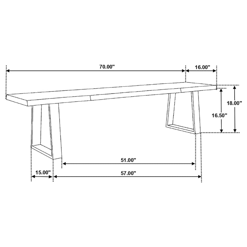 Ditman Live Edge Wood Dining Bench Grey Sheesham - detail 6