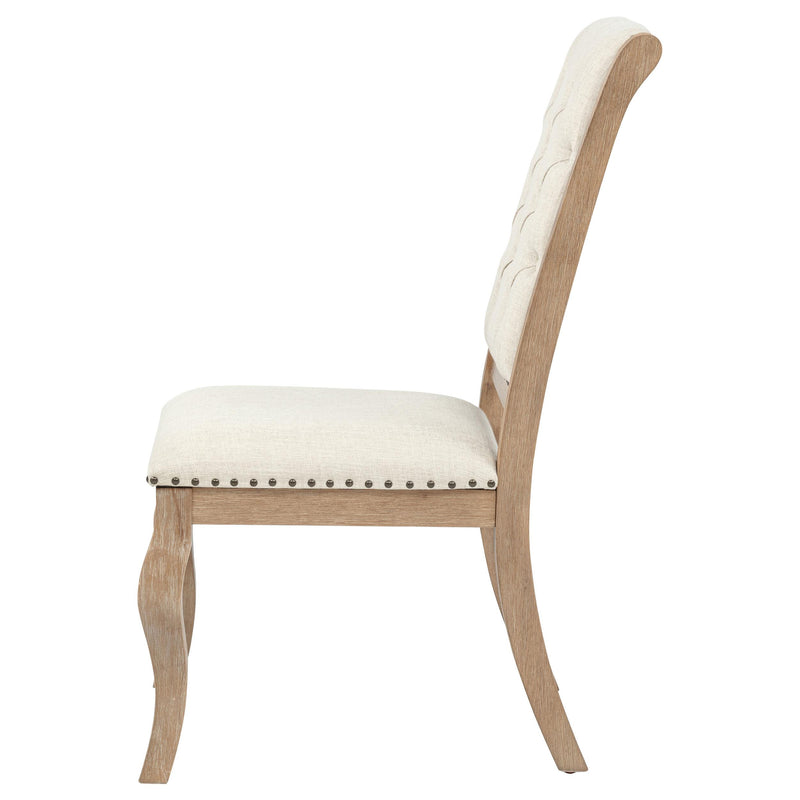 Brockway Upholstered Dining Chair Barley Brown (Set of 2) - detail 6