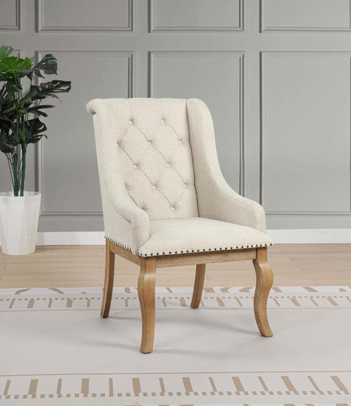 Brockway Upholstered Arm Chair Barley Brown (Set of 2) - alternate view