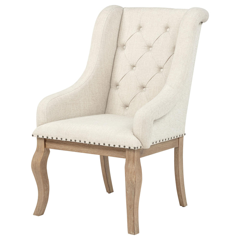 Brockway Upholstered Arm Chair Barley Brown (Set of 2) - detail 5