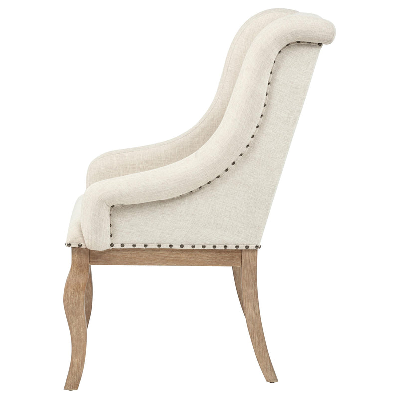 Brockway Upholstered Arm Chair Barley Brown (Set of 2) - detail 6