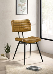 Misty Leather Upholstered Dining Side Chair Camel (Set of 2) - alternate view