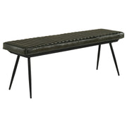 Misty Leather Upholstered Dining Bench Antique Espresso - alternate view