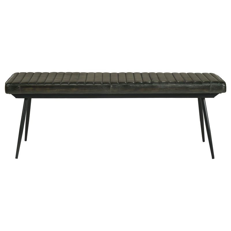 Misty Leather Upholstered Dining Bench Antique Espresso - detail 3