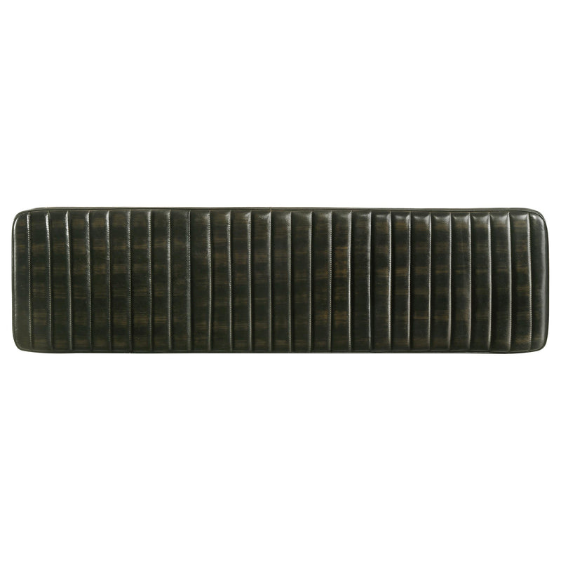 Misty Leather Upholstered Dining Bench Antique Espresso - detail 4