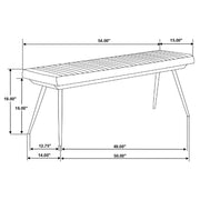 Misty Leather Upholstered Dining Bench Antique Espresso - detail 6