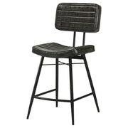 Partridge Leather Counter Chair Antique Espresso (Set of 2) - detail 5
