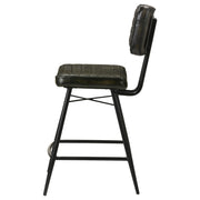 Partridge Leather Counter Chair Antique Espresso (Set of 2) - detail 6