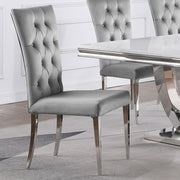 Kerwin Velvet Upholstered Dining Side Chair Grey (Set of 2) - alternate view