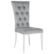Kerwin Velvet Upholstered Dining Side Chair Grey (Set of 2) - detail 3