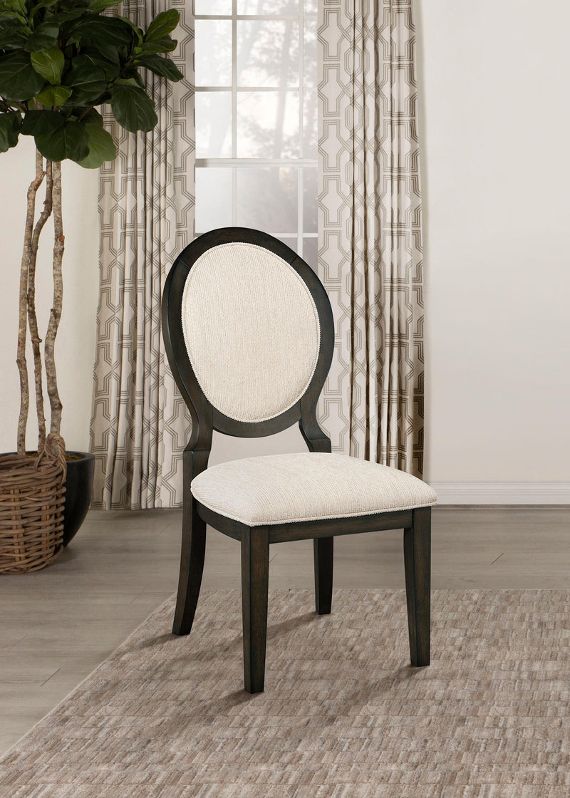 Twyla Oval Back Dining Side Chair Dark Cocoa (Set of 2) - alternate view