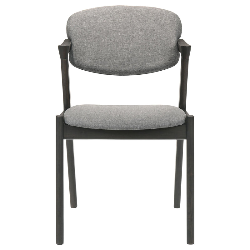 Stevie Padded Wood Dining Arm Chair Black (Set of 2) - detail 4
