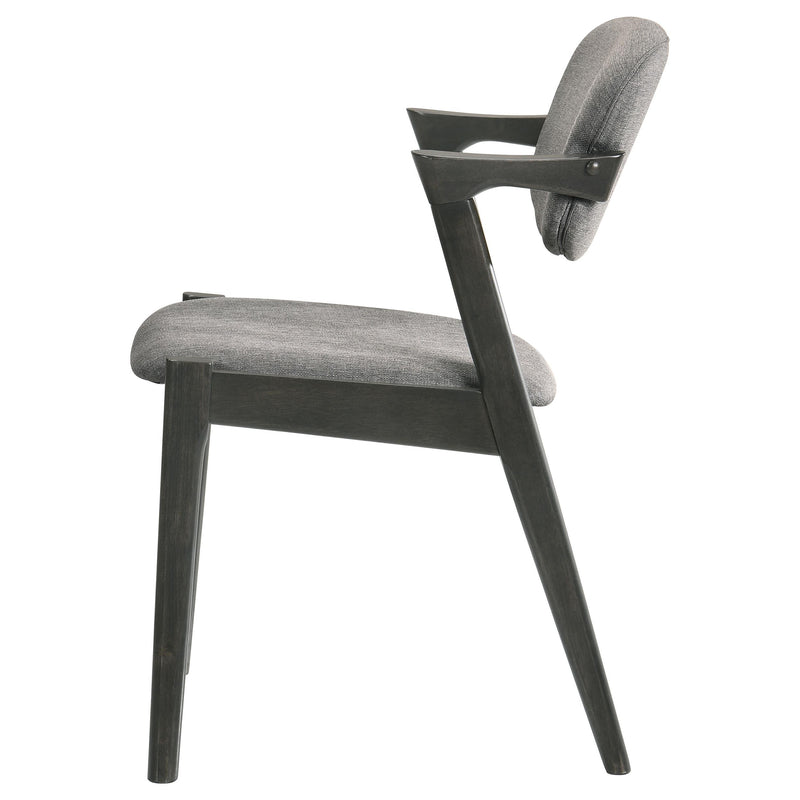 Stevie Padded Wood Dining Arm Chair Black (Set of 2) - detail 6