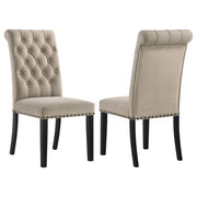 Alana Velvet Upholstered Dining Side Chair Sand (Set of 2)