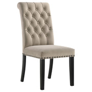 Alana Velvet Upholstered Dining Side Chair Sand (Set of 2) - alternate view