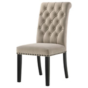 Alana Velvet Upholstered Dining Side Chair Sand (Set of 2) - detail 4