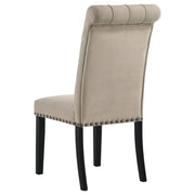 Alana Velvet Upholstered Dining Side Chair Sand (Set of 2) - detail 6