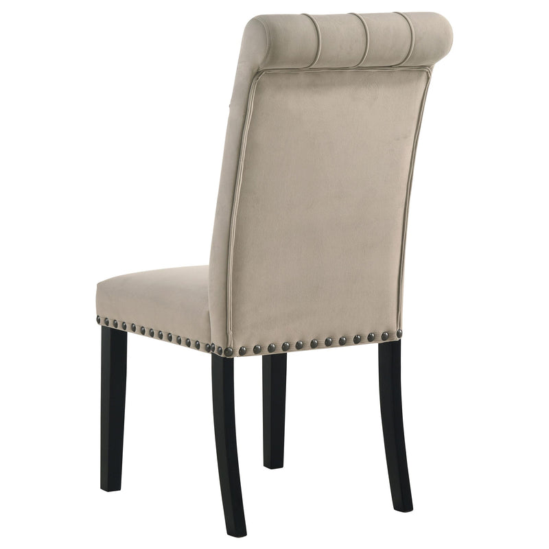 Alana Velvet Upholstered Dining Side Chair Sand (Set of 2) - detail 6