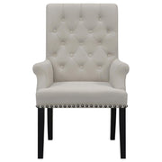 Alana Velvet Upholstered Dining Arm Chair Sand - detail 3
