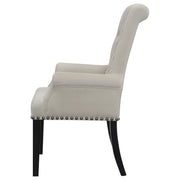 Alana Velvet Upholstered Dining Arm Chair Sand - detail 5