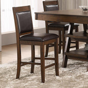 Dewey Upholstered Counter Chair Walnut (Set of 2) - alternate view
