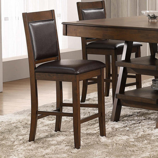Dewey Upholstered Counter Chair Walnut (Set of 2) - alternate view