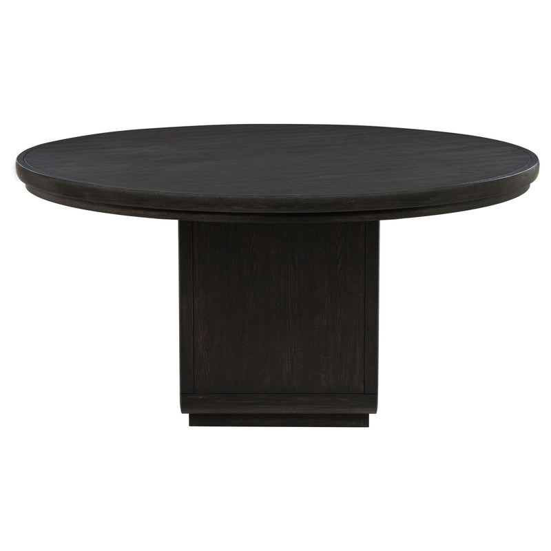Leandro 60-inch Round Dining Table Burnished Black - detail 4